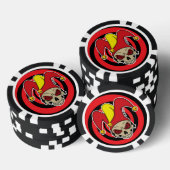 Dode Joker Screwball Graphics Poker Chips (Opstapeling)
