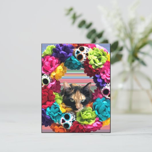 Dode Kat Dag Feestdagenkaart (Staand voorkant)