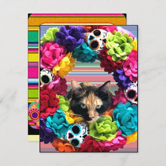 Dode Kat Dag Feestdagenkaart (Voorkant / Achterkant)