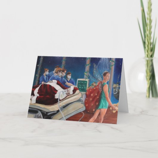 Dode kerstman feestdagen kaart (Voorkant)