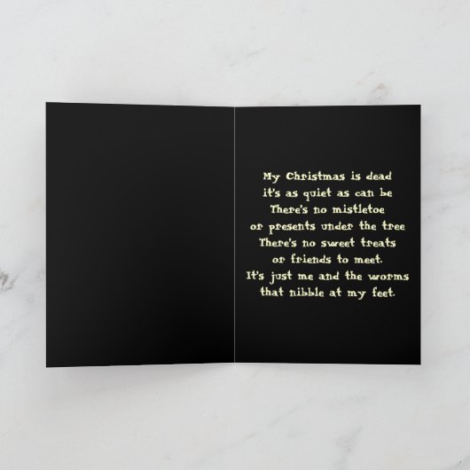 Dode Kerstmis Feestdagen Kaart (Binnen)