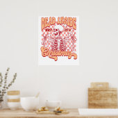 dode kerstskelet binnenkant poster (Keuken)
