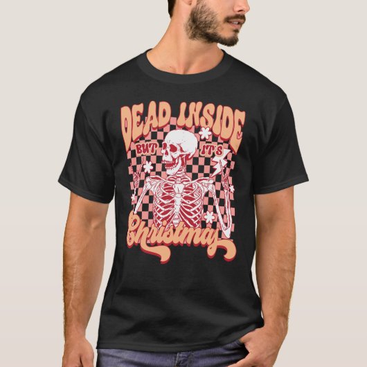 dode kerstskelet t-shirt (Voorkant)