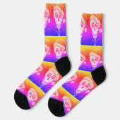 DODE KOP VAN KERSTMAN SKELET REGENBOOG SOKKEN (Links)
