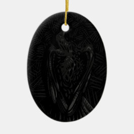Dode Kraai Keramisch Ornament