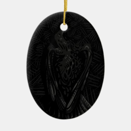 Dode Kraai Keramisch Ornament (Voorkant)