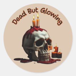 Dode maar glanzende ronde sticker–Día de los Muert Sticker