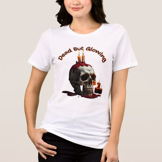 Dode Maar Glanzende Schedel T-shirt – Día de los M (Voorkant)