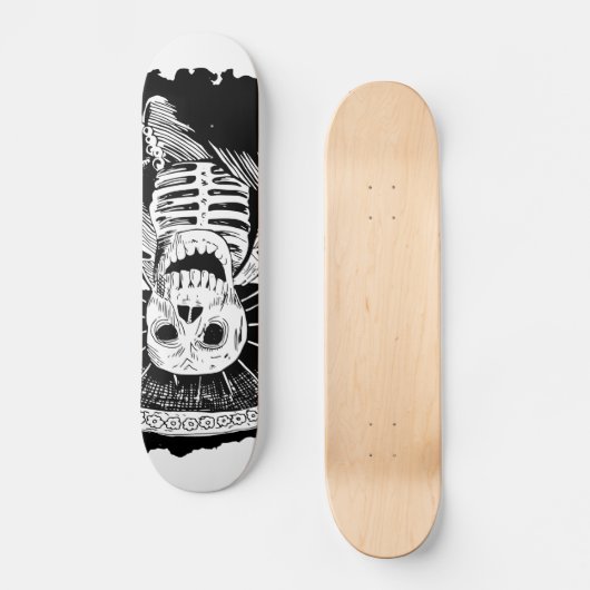 Dode Mexicaanse Mad Mariachi Skull Skateboard (Voorkant)