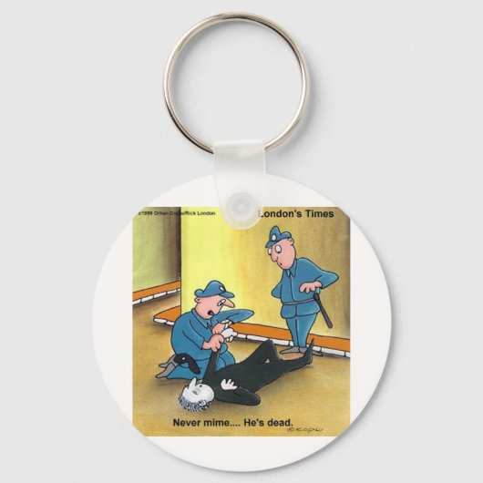 Dode Mime Grappige T-shirts Mokken Kaarten Cadeaus Sleutelhanger (Voorkant)