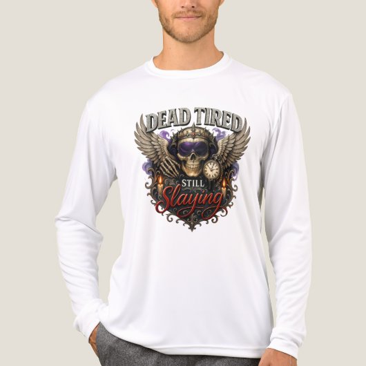 Dode Moe Vermoord Nog Halloween Tri-Blend Shirt (Voorkant volledig)