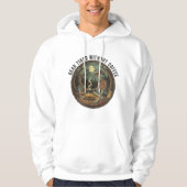 Dode Moe Zonder Koffie Skelet Camping Kunst Hoodie (Voorkant)