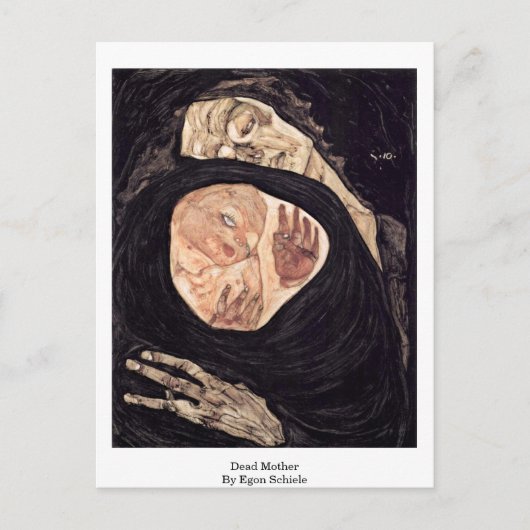 Dode moeder van Egon Schiele Briefkaart (Voorkant)