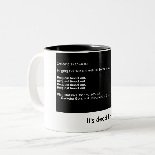 dode mok voor geek koffie (Voorkant links)