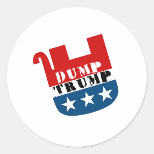 Dode Olifant - Dump Trump - Anti-Trump - Ronde Sticker