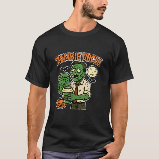 Dode oom met koffie t-shirt (Voorkant)