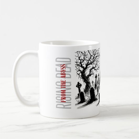 Dode opstaan uit de afgrond koffiemok (Links)