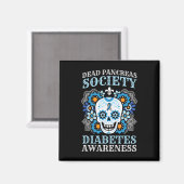 Dode pancreas Society Diabetes Awareness Sugar Sku Magneet (Voorkant / Achterkant)