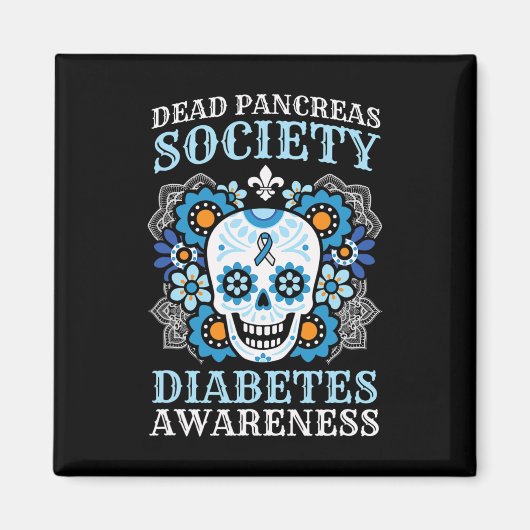Dode pancreas Society Diabetes Awareness Sugar Sku Magneet (Voorkant)