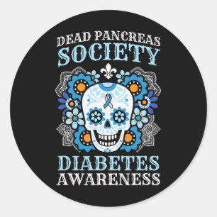 Dode pancreas Society Diabetes Awareness Sugar Sku Ronde Sticker