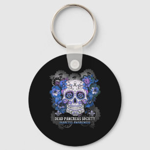 Dode pancreas Society Sugar Skull Diabetes Awarene Sleutelhanger