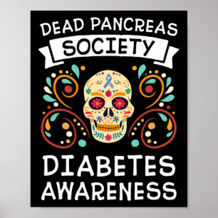 Dode pancreas Society T1D Type 1 Diabetes Awarenes Poster