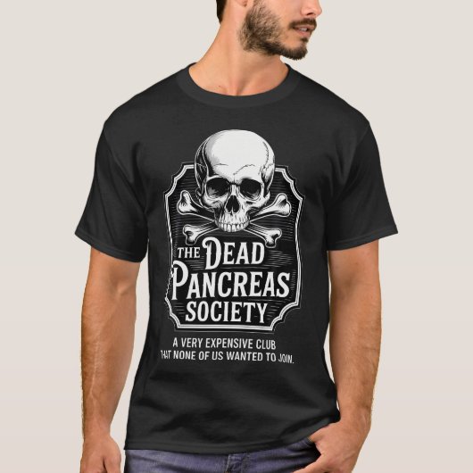 Dode Pancreas Vereniging Shirt Schedel Grappig Dia (Voorkant)