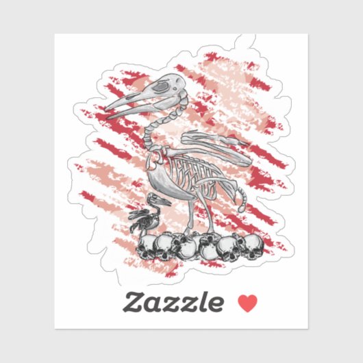 Dode Pelikaan Sticker (Vel)