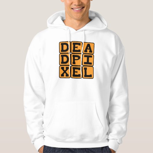 Dode Pixel, Uitgebrand Beeld Hoodie (Voorkant)