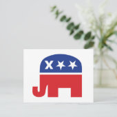 Dode republikeinse olifant briefkaart (Staand voorkant)