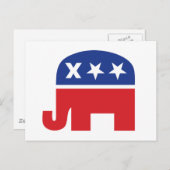 Dode republikeinse olifant briefkaart (Voorkant / Achterkant)