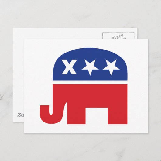 Dode republikeinse olifant briefkaart (Voorkant / Achterkant)