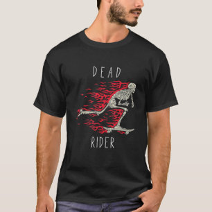 Dode Rider Skeleton Skateboarden   Retro Skateboa T-shirt