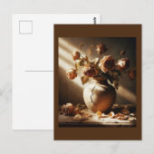 Dode rozen In vaas stijl stilleven foto Briefkaart (Voorkant / Achterkant)