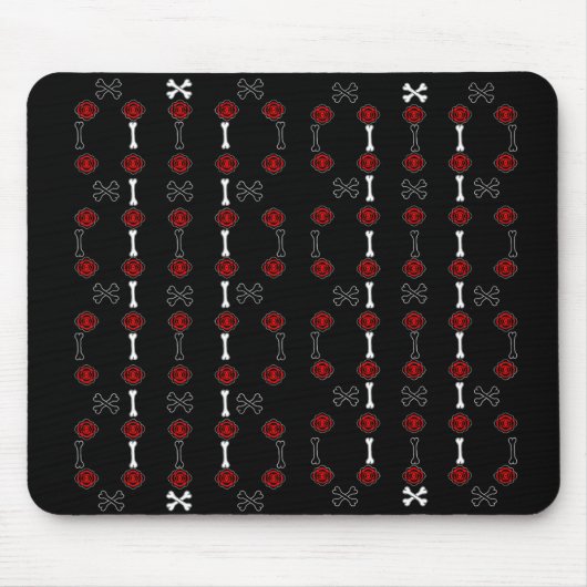 Dode Rozen (zwart met rood) Muismat (Voorkant)