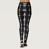 Dode Rozen (zwart-wit) Leggings (Achterkant)