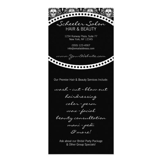 Dode schade - aangepaste saloncoupons reclamekaart (Achterkant)