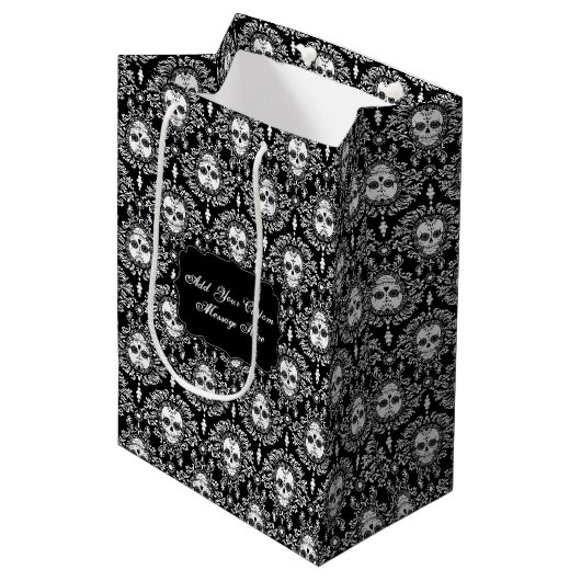 Dode schade - Aangepaste suikerzak voor de schedel Medium Cadeauzakje (Voorkant Gekanteld)