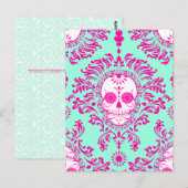 Dode schade - Chic Sugar Skull Briefkaart (Voorkant / Achterkant)