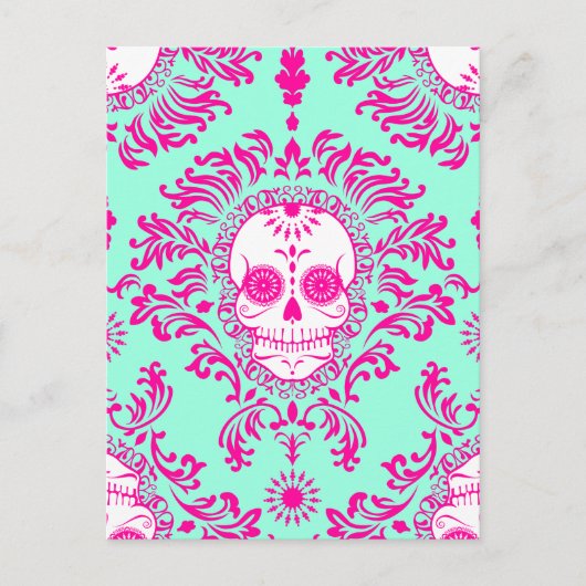 Dode schade - Chic Sugar Skull Briefkaart (Voorkant)