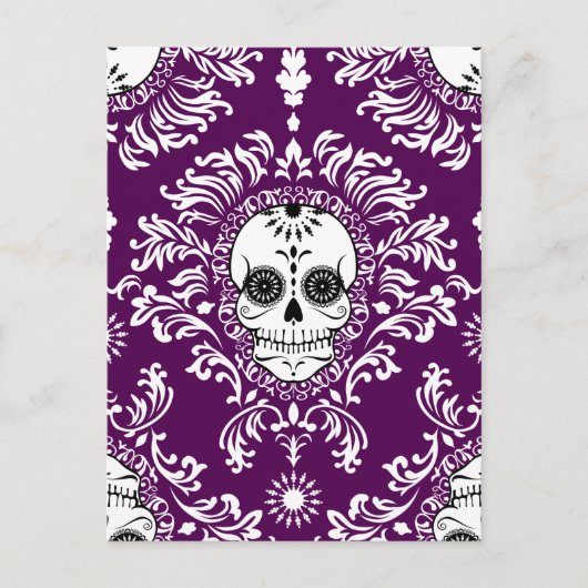 Dode schade - Chic Sugar Skull Briefkaart (Voorkant)