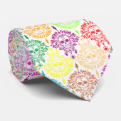 Dode schade - Chic Sugar Skull Stropdas (Opgerold)