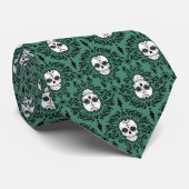 Dode schade - Chic Sugar Skull Stropdas (Opgerold)