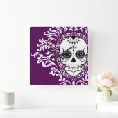 Dode schade - Chic Sugar Skull Wall klok (Huis)