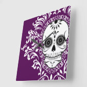 Dode schade - Chic Sugar Skull Wall klok (Hoek)