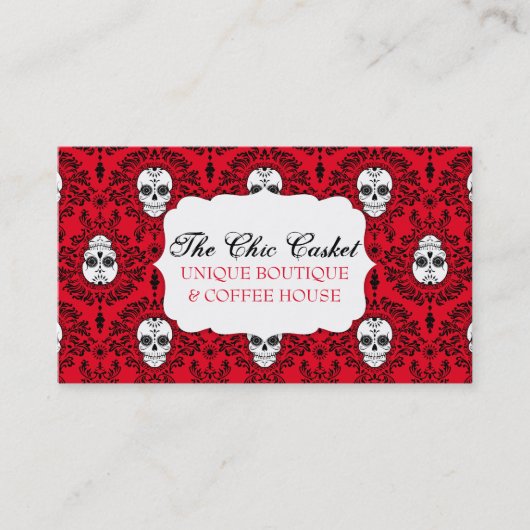 Dode schade - Chic Sugar Skulls - Aangepaste credi Visitekaartje (Voorkant)