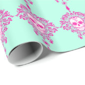 Dode schade - Chic Sugar Skulls Wrapping Paper Cadeaupapier (Rol Hoek)