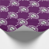 Dode schade - Chic Sugar Skulls Wrapping Paper Cadeaupapier (Hoek)