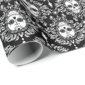 Dode schade - Chic Sugar Skulls Wrapping Paper Cadeaupapier (Rol Hoek)