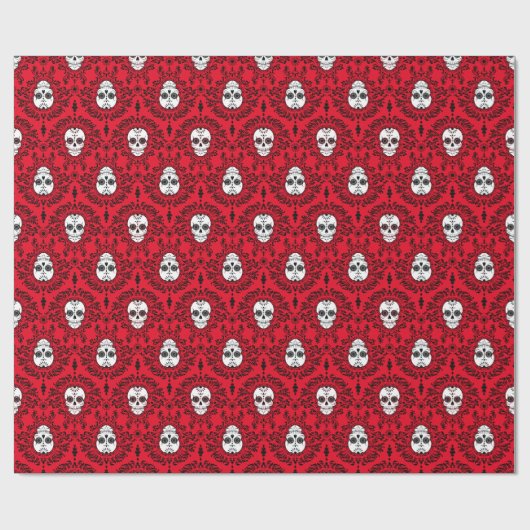 Dode schade - Chic Sugar Skulls Wrapping Paper Cadeaupapier (Vlak)